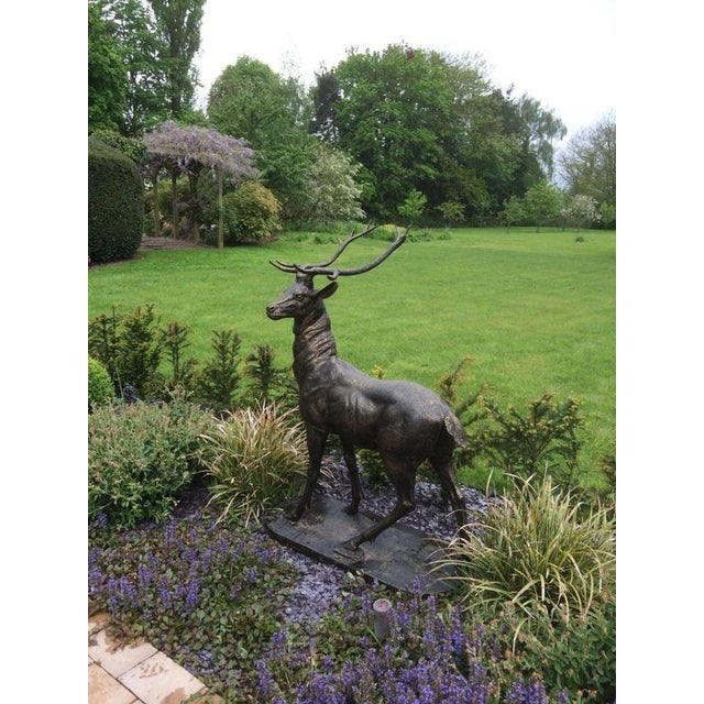 2000 - 2009 Skyfall Cast Iron Stag Gate Sculptures, Set of 2 For Sale - Image 5 of 7