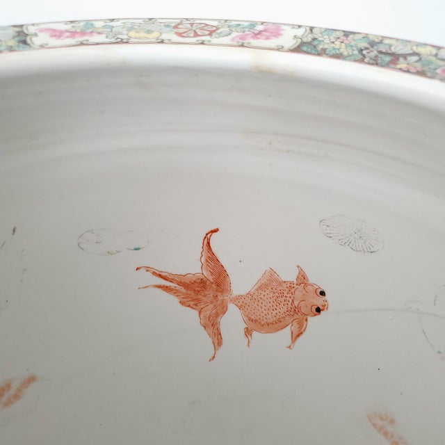 Planter Fishbowl Goldfish Gold Fish Bowl & Stand For Sale - Image 11 of 14