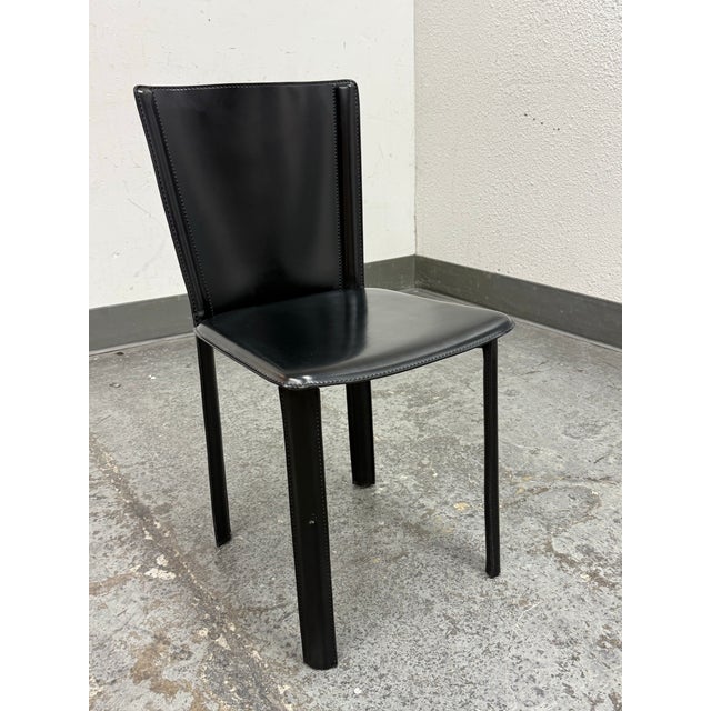 Italian Giovanna Modonutti for Design Within Reach Allegro Chair Leather Side Chair For Sale - Image 3 of 12