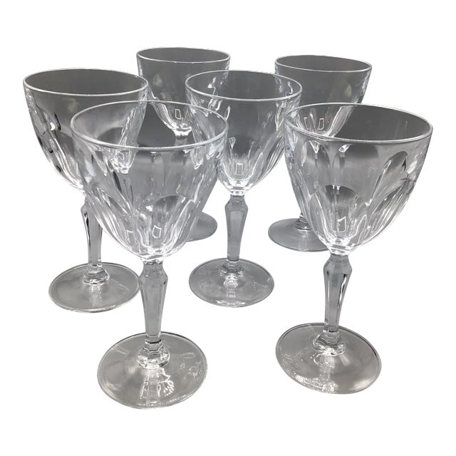 Cristal D’Arques Durand Washington Claret Crystal Wine Glasses-Set of 6 For Sale