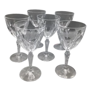 Vintage Cristal D’Arques Durand Washington Claret Crystal Wine Glasses-Set of 6