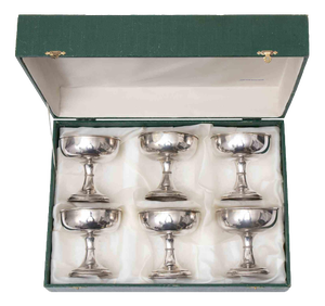 Italian Silver Champagne Coupes, 1960s, Set of 6
