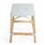 Spritely Home Accent Furniture Robias 24.5 in. Seat Height Rectangular Rattan Backless Counter Stool with Footrest, White/Sky Blue Dot / Natural Rattan Frame For Sale - Image 4 of 9