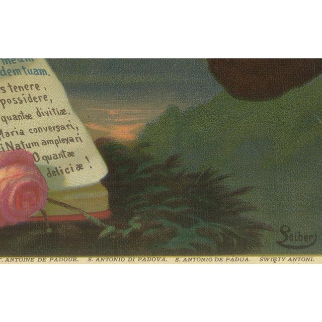 St. Anthony of Padua, 1905, Chromolithograph For Sale - Image 5 of 10