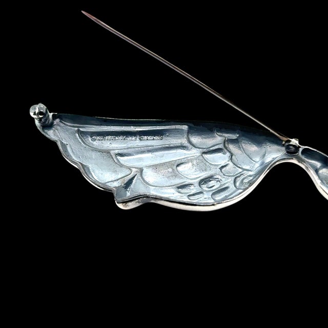 Silver 1990s Tiffany & Co Goose Brooch Sterling Silver Estate For Sale - Image 8 of 8