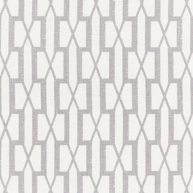 Sample - Schumacher X Veere Grenney Belvedere Fabric in Grey For Sale