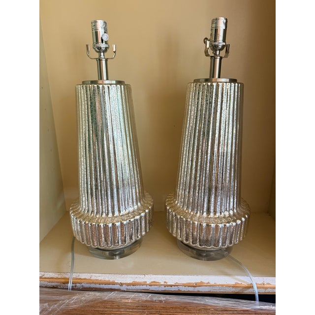 2020s The Danette Mercury Glass Lamp by Made Goods For Sale - Image 5 of 9