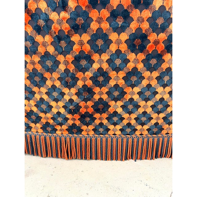 Vintage Velvet Sofa with Scale Pattern, 1970s For Sale - Image 13 of 17