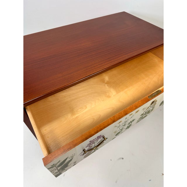 1950's Swedish Dresser With Nordens Flora Illustrations For Sale - Image 10 of 11