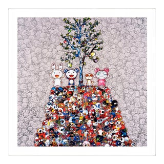 Takashi Murakami, Kaikai, Kiki, Dob, and Pom Atop the Mound of the Dead, Signed Lithograph, 2013 For Sale