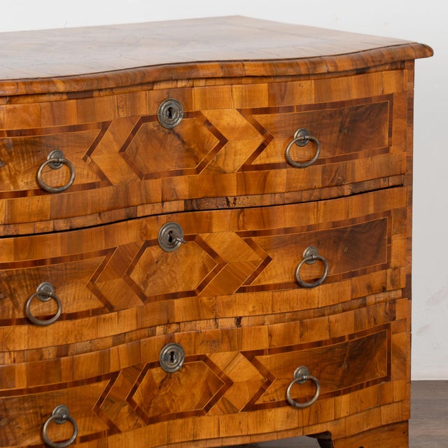 Late 18th Century German Rococo Inlaid Chest of Three Drawers For Sale - Image 11 of 15