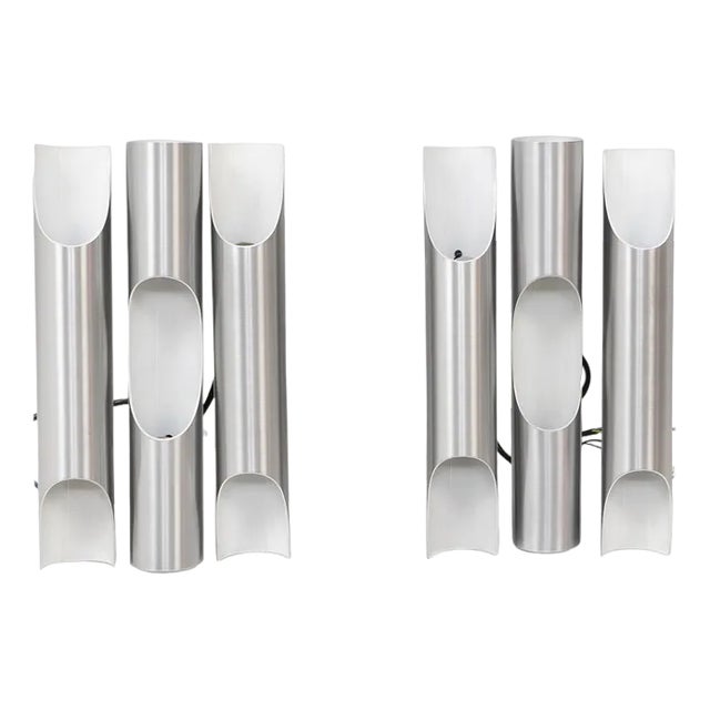 Fuga Wall Lamps by Maija Liisa Komulainen for RAAK Amsterdam, 1970s, Set of 6 For Sale