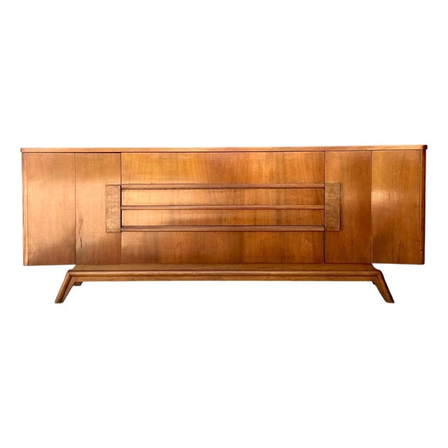 Vintage Mid-Century Modern Wood Credenza For Sale