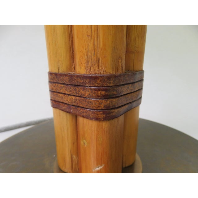 Scandinavian Modern Brass, Bamboo, and Linen Table Lamp from Bergboms, 1960s For Sale - Image 12 of 18