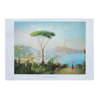 1964 "View to Naples From Posillipo", First Edition Full-Color Print For Sale
