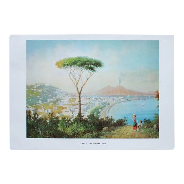 1964 "View to Naples From Posillipo", First Edition Full-Color Print For Sale