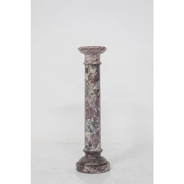 Mid-Century French Red Marble Column, 1950s For Sale - Image 9 of 9