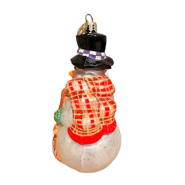Late 20th Century Late 20th Century Christopher Radko Glass Frosty Snowman Christmas Ornament For Sale - Image 5 of 7