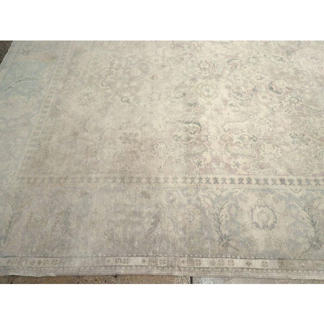 Mid 20th Century Galerie Shabab Collection Mid-20th Century Turkish Oushak Oversize Carpet For Sale - Image 5 of 8