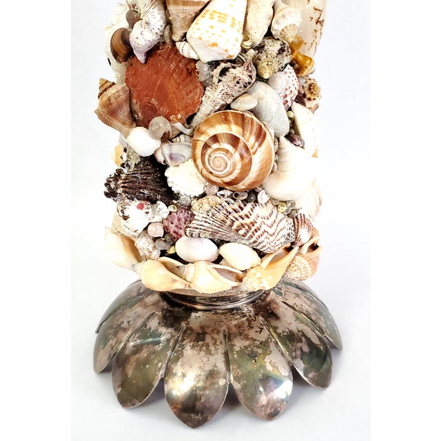 Tan Sculpture Topiary Seashell Shell Christmas Tree For Sale - Image 8 of 13