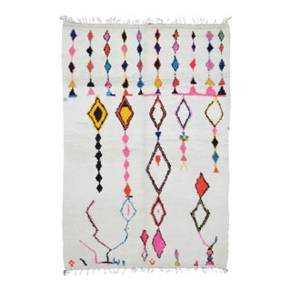 Colorful Geometric Moroccan Azilal Rug - 11.8 X 8.2 Ft For Sale