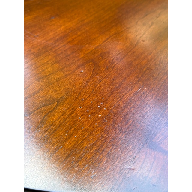 Vintage Solid Cherry Regency Round End Table For Sale In New York - Image 6 of 9