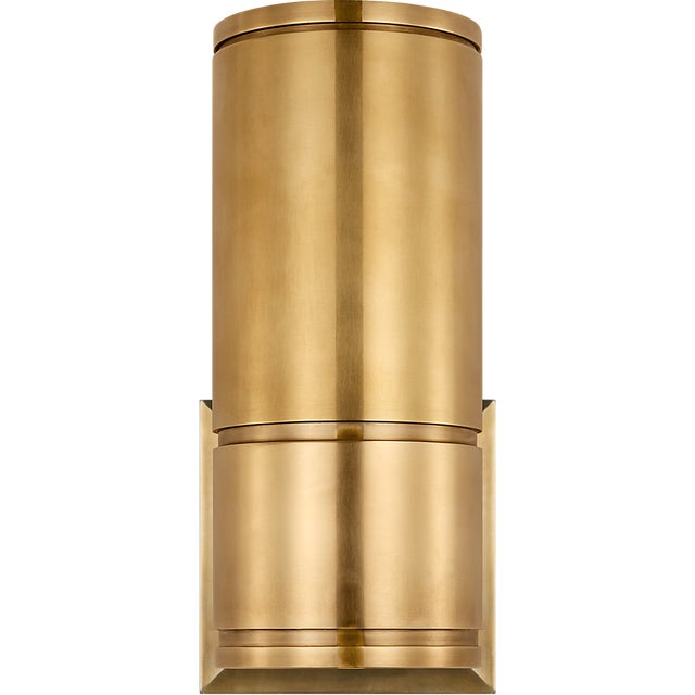 Modern Chapman & Myers for Visual Comfort Signature Provo 10" Canister Light in Antique-Burnished Brass For Sale - Image 3 of 9