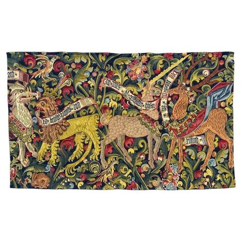 French Jacquard Tapestry with Medieval Motif in the style of Aubusson, 1970s For Sale - Image 18 of 18