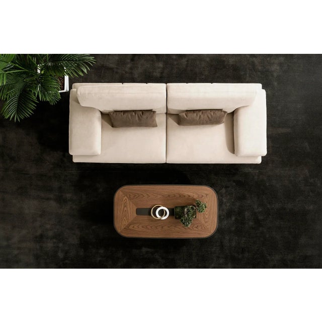 Pasargad Home Delano Beige Sofa With Sliding Backrest and Armrest For Sale In New York - Image 6 of 11