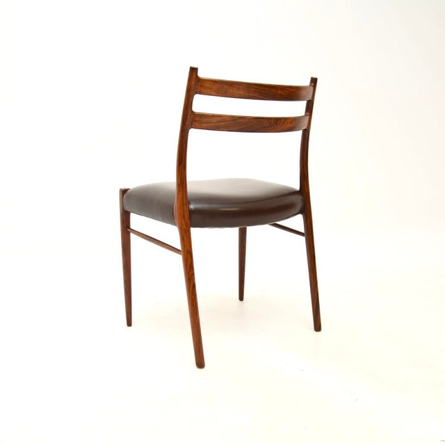 Brown Danish Dining Chairs attributed to Arne Wahl Iversen, 1960s, Set of 4 For Sale - Image 8 of 11