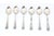 Silver Coffee Spoons with Embossed Handle Figures, Set of 6, in Good conditions. Designed 1920 to 1949