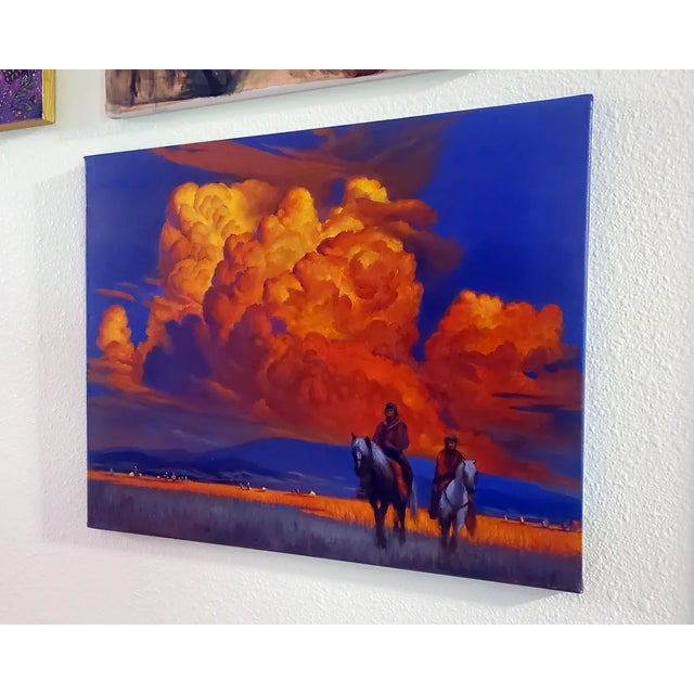 Contemporary "Clouds and Horses" 20"x16" Oil on Canvas Contemporary Realist by S. B. Sagulo (Shawn Sagulo) For Sale - Image 3 of 11