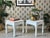Faux Rattan Woven Linen "Leta" Arched Side Tables by Made Goods Dimensions: 24 1/4" TALL 24" WIDE 24" DEEP (front to back)...