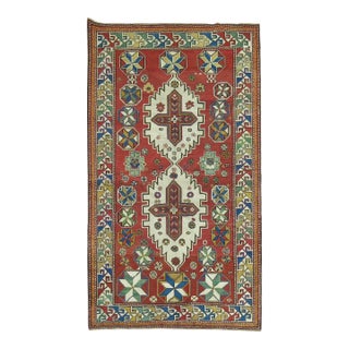 Zabihi Collection Red Antique Shirvan Rug - 3'6" x 5'6" For Sale