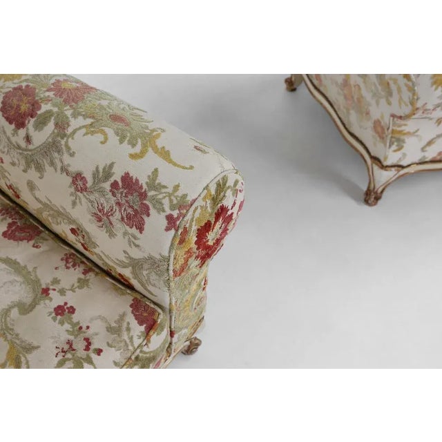 French Floral Lounge Chair For Sale - Image 10 of 12