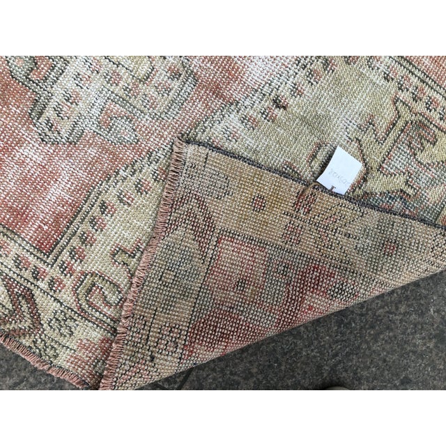 1960s Vintage Turkish Oushak Rug - 4′2″ × 6′8″ For Sale - Image 4 of 9