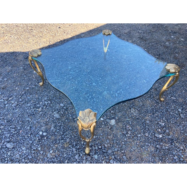Vintage Mid Century Modern Hollywood Regency Attributed to Maison Charles Coffee Table For Sale - Image 10 of 12