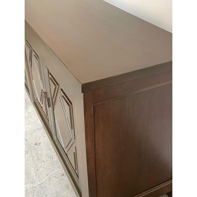 Vintage French Oak Brutalist Sideboard, 1970s For Sale - Image 10 of 11