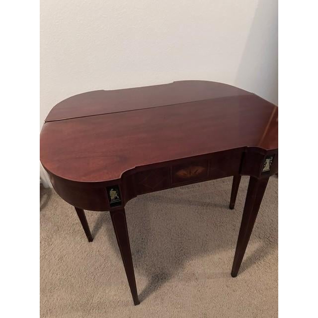 1990s 1990s Baker Furniture Neoclassical Style Mahogany Game Table For Sale - Image 5 of 8