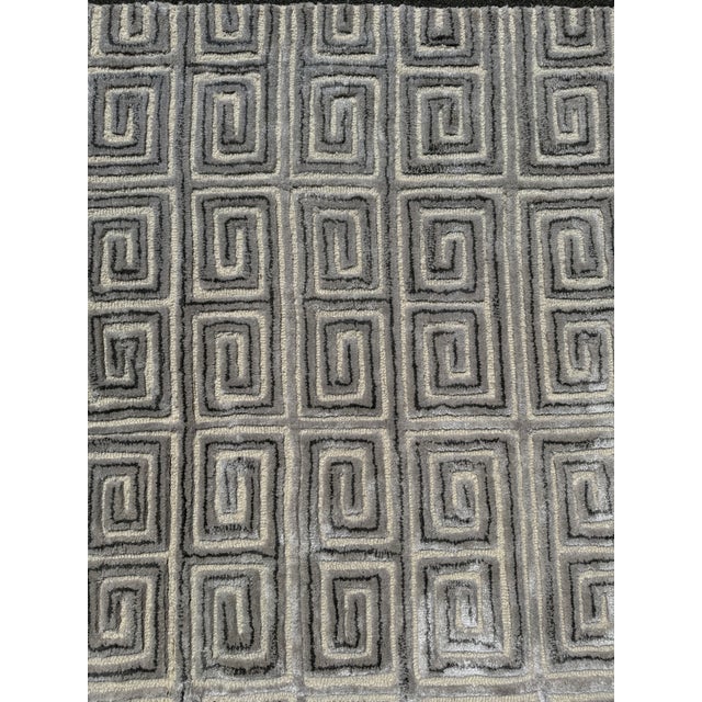 12ft 8in X 19ft 9in Decorator's Best Greek Key Merino Wool Area Rug For Sale - Image 17 of 17