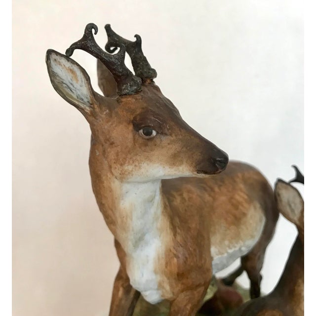 Late 19th Century Antique Bavarian Bisque Deer Lidded Dish For Sale - Image 5 of 13