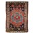 Antique Caucasian Kazak Area Rug, Handwoven Wool, Geometric Medallion Design, Late 1800s, 4' x 5' For Sale