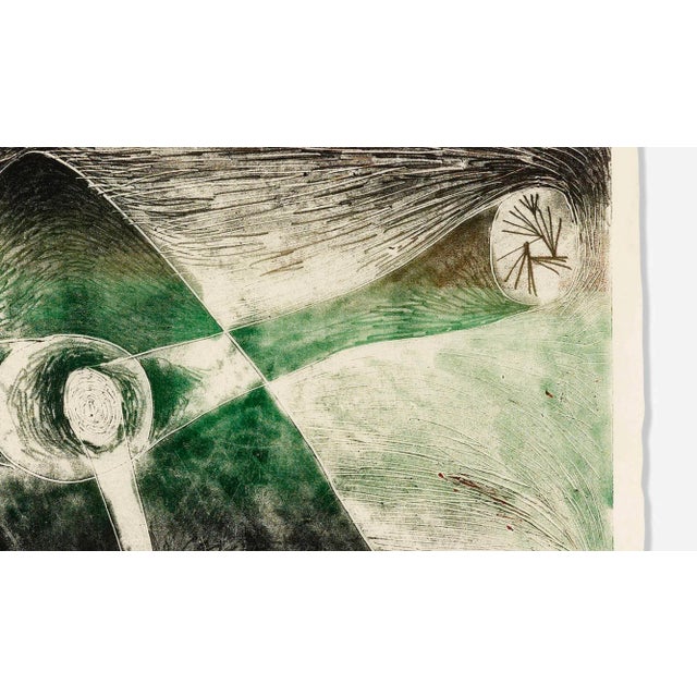 1940s 1940s Early Important Harry Bertoia Monotype, Framed For Sale - Image 5 of 8