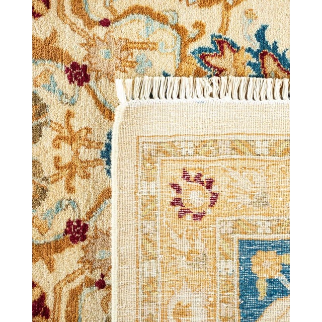 2000 - 2009 Mogul, One-of-a-Kind Hand-Knotted Area Rug in Ivory, 8' 1" x 9' 9" For Sale - Image 5 of 8