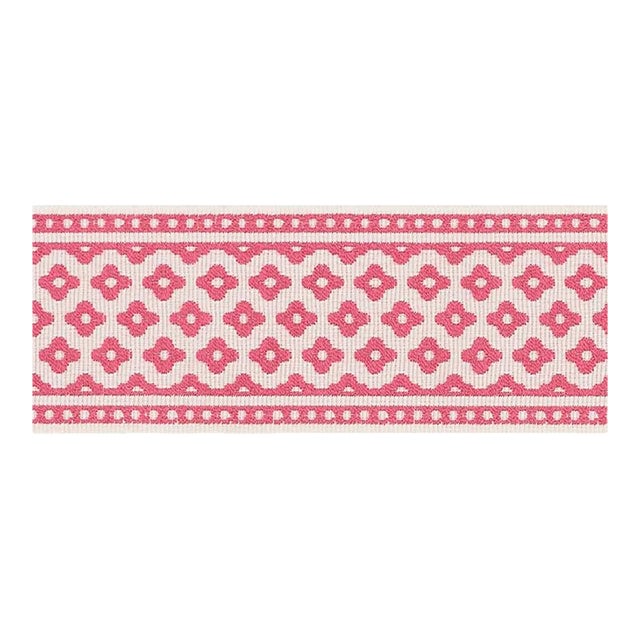 Sample - Schumacher Cherie Tape in Raspberry For Sale