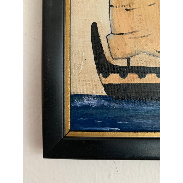 Traditional Contemporary Impressionist Style Seascape Painting on Canvas, Framed For Sale - Image 3 of 4