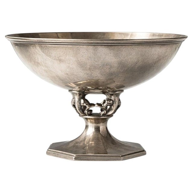 Vintage Danish Art Deco Pewter Centerpiece Bowl by Just Andersen, 1930s For Sale - Image 9 of 9