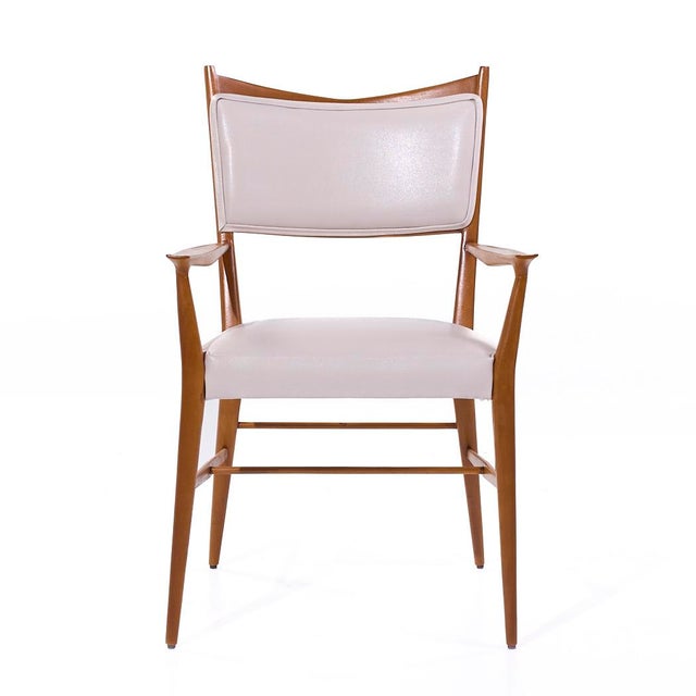 Paul McCobb for Calvin's Irwin Collection Mid Century Leather Dining Chairs - Set of 8 For Sale - Image 11 of 17