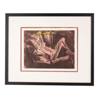1974 “Hodaka” Abstract Print Signed by Artist Robert C. Ray For Sale