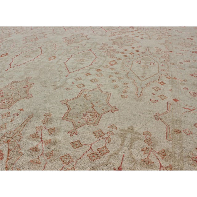 Cream Large Modern Khotan by Keivan Woven Arts 12'6 X 17'4 For Sale - Image 8 of 11